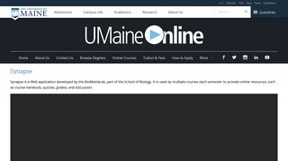 Synapse - UMaine Online - University of Maine