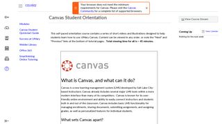 UMary Canvas Student Orientation - Dashboard - Instructure