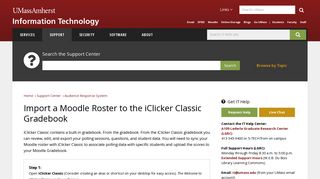 Import a Moodle Roster to the iClicker Classic ... - UMass Amherst