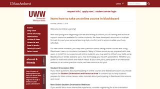 learn how to take an online course in blackboard | UMass Amherst ...