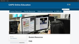 Student Resources - CAPS Online Education - UMass Boston