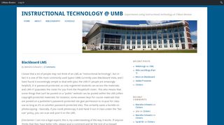 Blackboard LMS | Instructional Technology @ UMB - UMass Boston ...