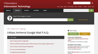 UMass Amherst Google Mail F.A.Q. | UMass Amherst Information ...