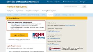 HR Direct - Human Resources - UMass Boston