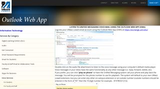 Outlook Web App | UMass Lowell