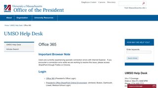Office 365 | University of Massachusetts Office of the President