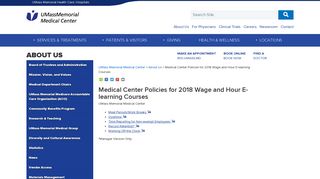 Medical Center Policies for 2018 Wage and Hour E-learning Courses ...