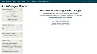 Smith College's Moodle
