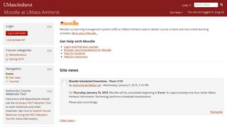 Moodle at UMass Amherst