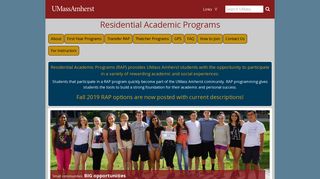 Residential Academic Programs | UMass Amherst