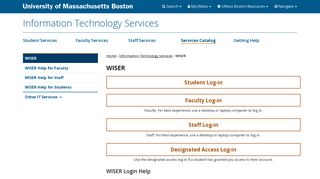 WISER - University of Massachusetts Boston - UMass Boston