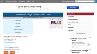 UMassFive College Federal Credit Union - Hadley, MA
