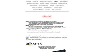 UMathX UMathX - browser based, computer assisted learning system ...