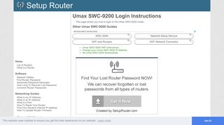 How to Login to the Umax SWC-9200 - SetupRouter