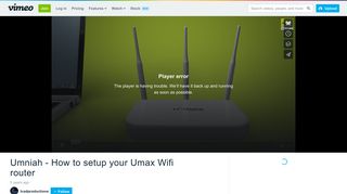Umniah - How to setup your Umax Wifi router on Vimeo