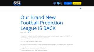 Our Brand New Football Prediction League IS BACK - Balls To Cancer