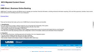UMB Direct Web Exchange - UMB Bank