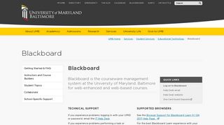 Blackboard - University of Maryland, Baltimore