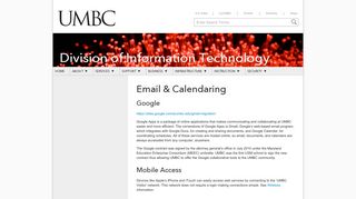 Email & Calendaring - Division of Information Technology - UMBC
