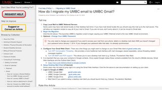 How do I migrate my UMBC email to UMBC Gmail? - Find Help (FAQs ...