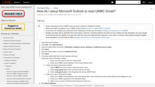 How do I setup Microsoft Outlook to read UMBC Gmail? - Find Help ...