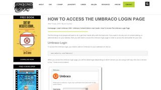How To Access The Umbraco Login Page - Jon D Jones