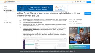 Multiple DomainSite: when one domain site admin login in Umbraco ...