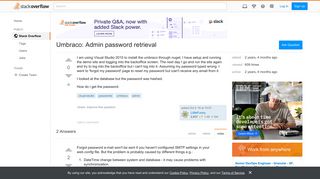 Umbraco: Admin password retrieval - Stack Overflow