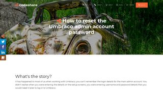 How to reset the Umbraco admin account password | codeshare.co.uk ...