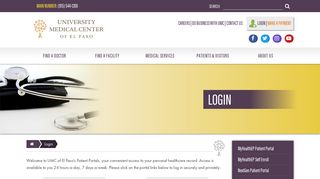 UMC - El Paso | University Medical Center of El Paso | Login