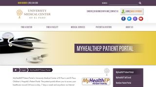 MyHealthEP Patient Portal - University Medical Center of El Paso