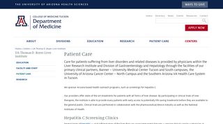Patient Care | Department of Medicine