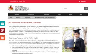 UMD IT Resources and Access After Graduation | Division of ...