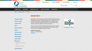 MaineStreet - University of Maine System