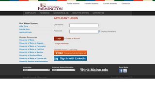 Applicant Login - University of Maine System Job Opportunities