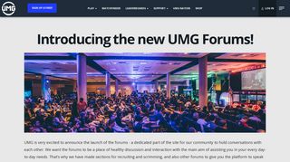 Introducing the new UMG Forums! | UMG Gaming