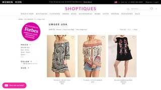 Umgee USA online shop — Shoptiques
