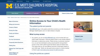 Online Access to Your Child's Health Information | CS Mott Children's ...
