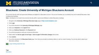 BlueJeans: Create University of Michigan BlueJeans Account | ITS ...
