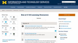 Box at U-M Learning Resources / U-M Information and Technology ...