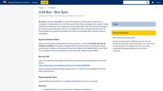 U-M Box - Box Sync - Knowledgebase - Michigan Medicine Confluence