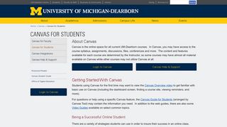 Canvas for Students - University of Michigan-Dearborn