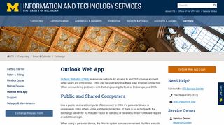 Outlook Web App / U-M Information and Technology Services