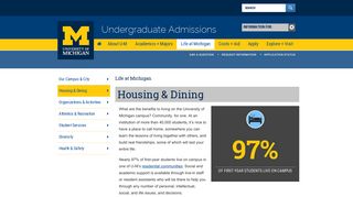 Housing & Dining - Undergraduate Admissions - University of Michigan