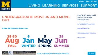 Undergraduate Move-In And Move-Out - University Housing ...