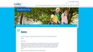 Rates | Residential Life - University of Missouri - Kansas City