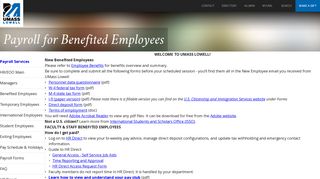 Payroll for Benefited Employees | UMass Lowell