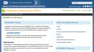 SNOMED CT® Browsers - National Library of Medicine - NIH