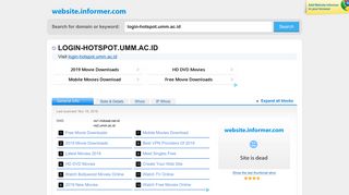 Login-hotspot.umm.ac.id - Website Informer - Informer Technologies, Inc.