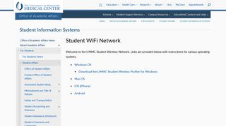 Student WiFi Network - University of Mississippi Medical Center